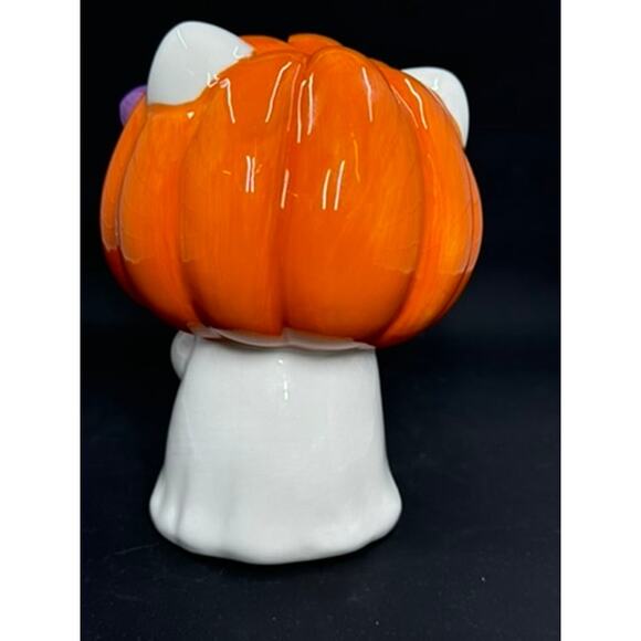 NEW Hello Kitty‎ Pumpkin Hat, Purple Bow, Pumpkin Basket, Halloween Figurine - Picture 3 of 6